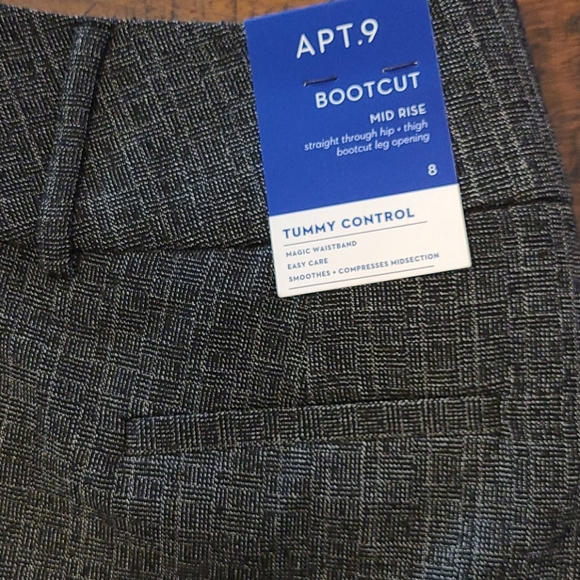 Apt 9 NWT Grey Dress/Office Pants 8. Tummy contro - Picture 2 of 7